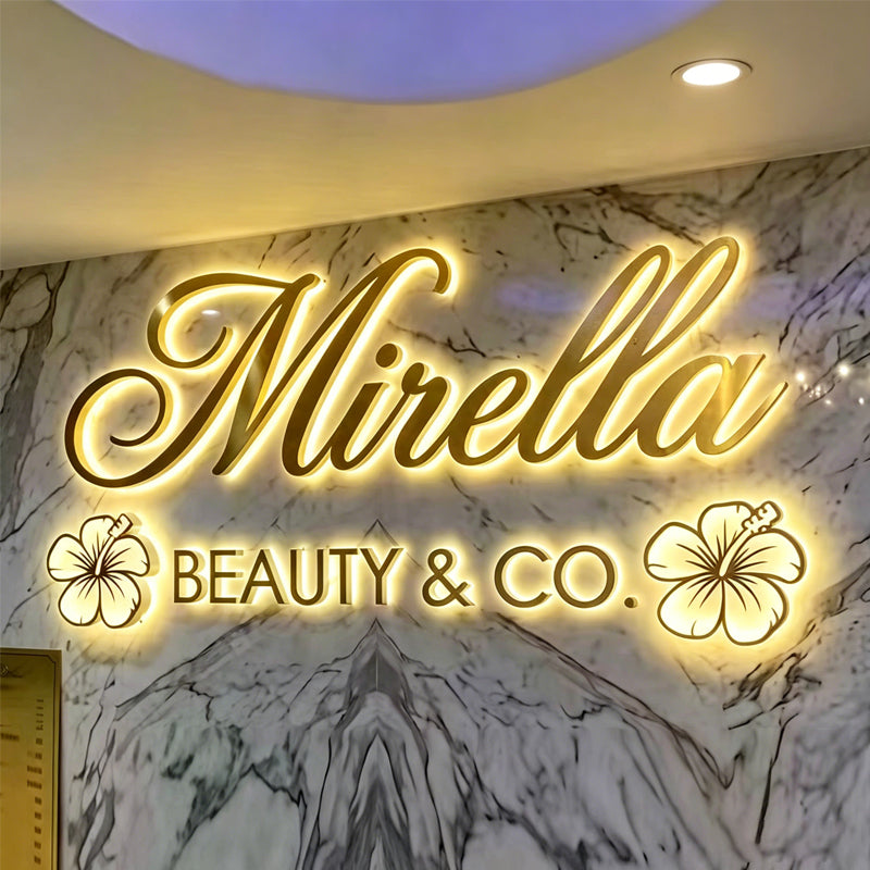 Custom LED Sign Backlit Luminous Business Logo — Everyday Upgrade